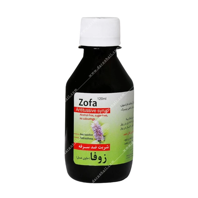 شربت ضد سرفه زوفا نیاک حاوی عسل 120 میلی لیتر